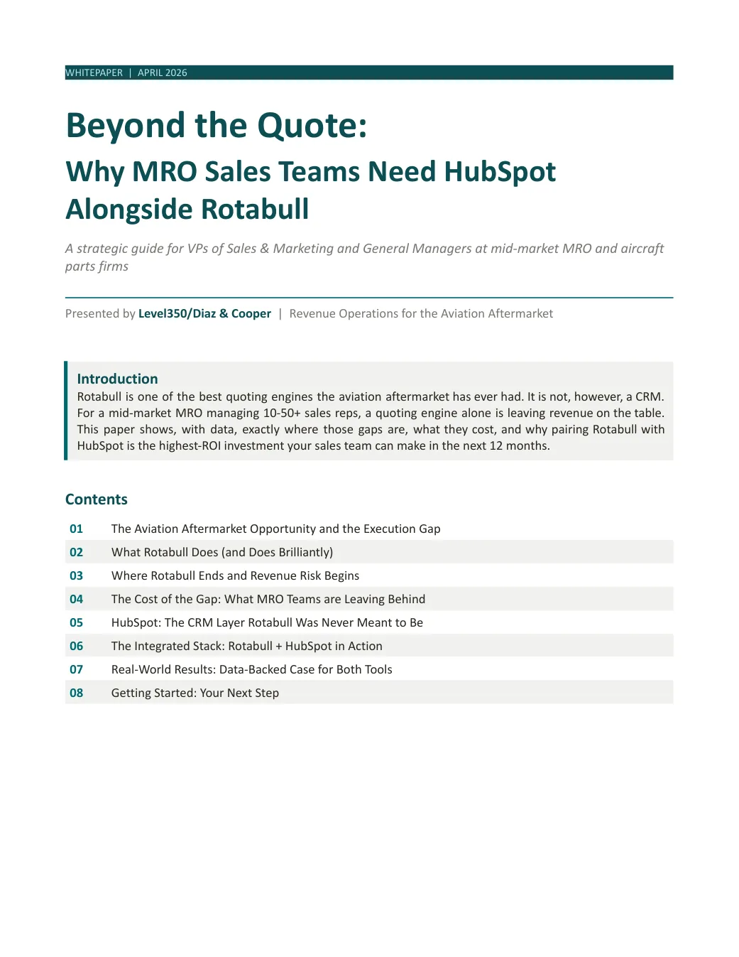 Beyond the Quote whitepaper cover