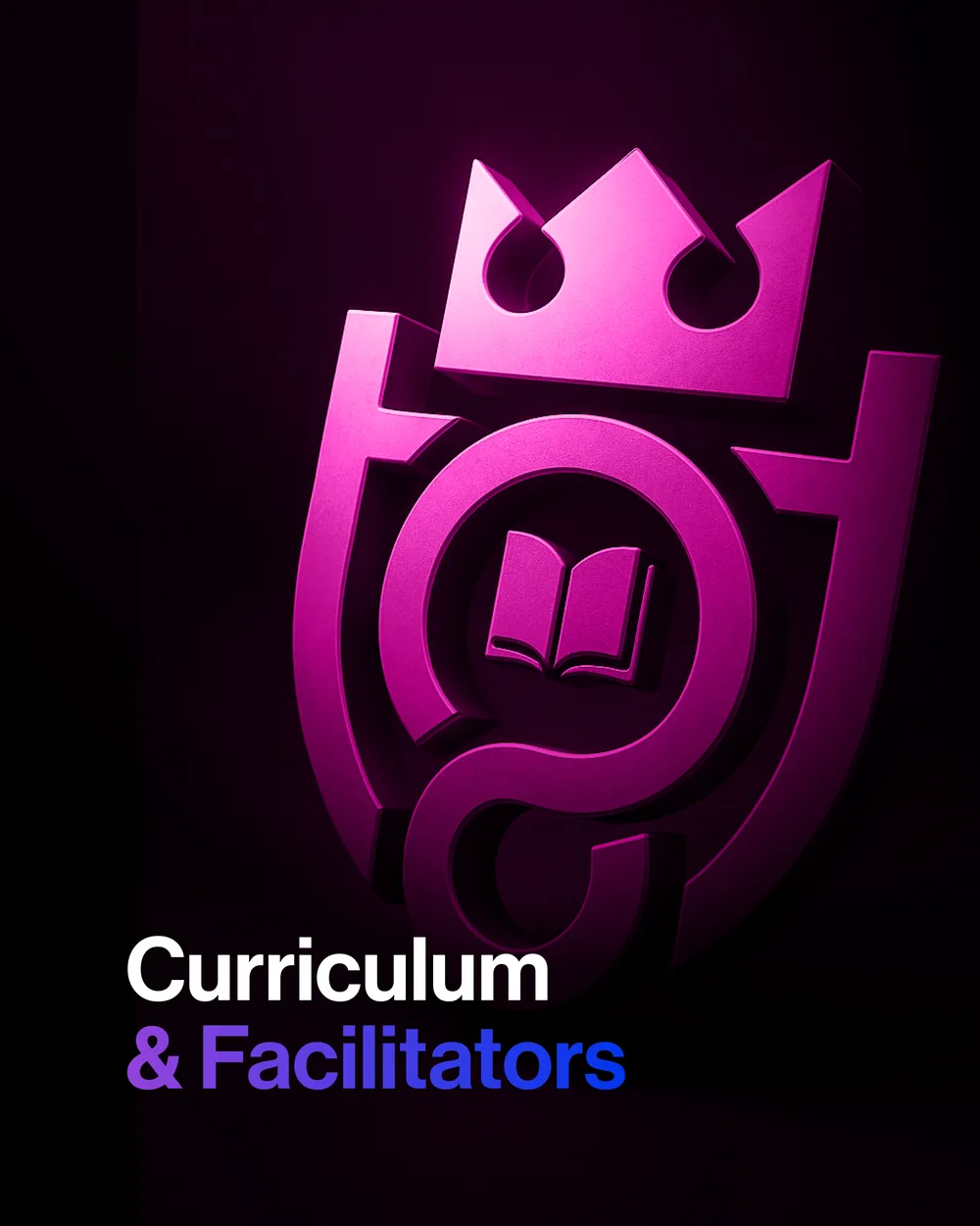 ELPC impact report section opener, the Hardé shield rendered in magenta with a crown