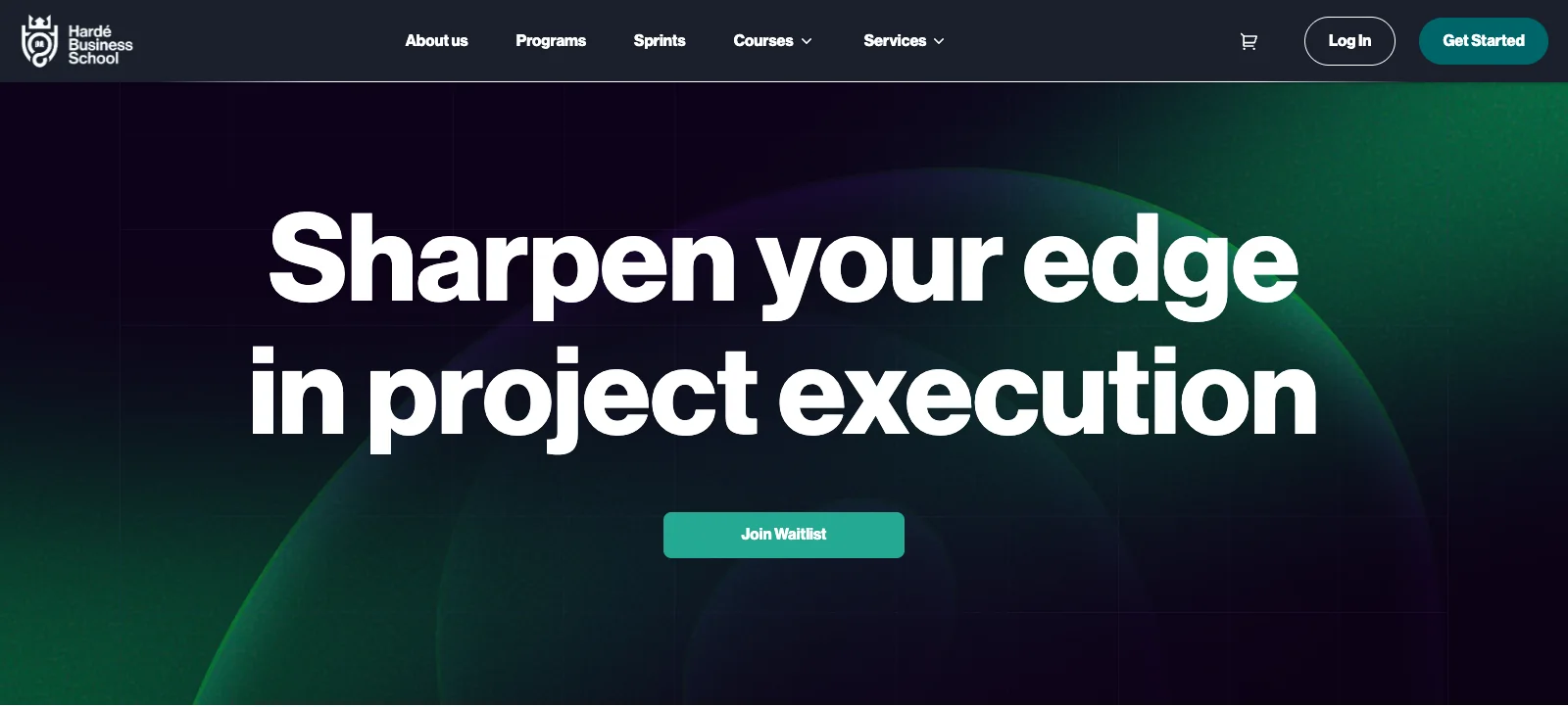 The rebuilt Project Management Executive Course page