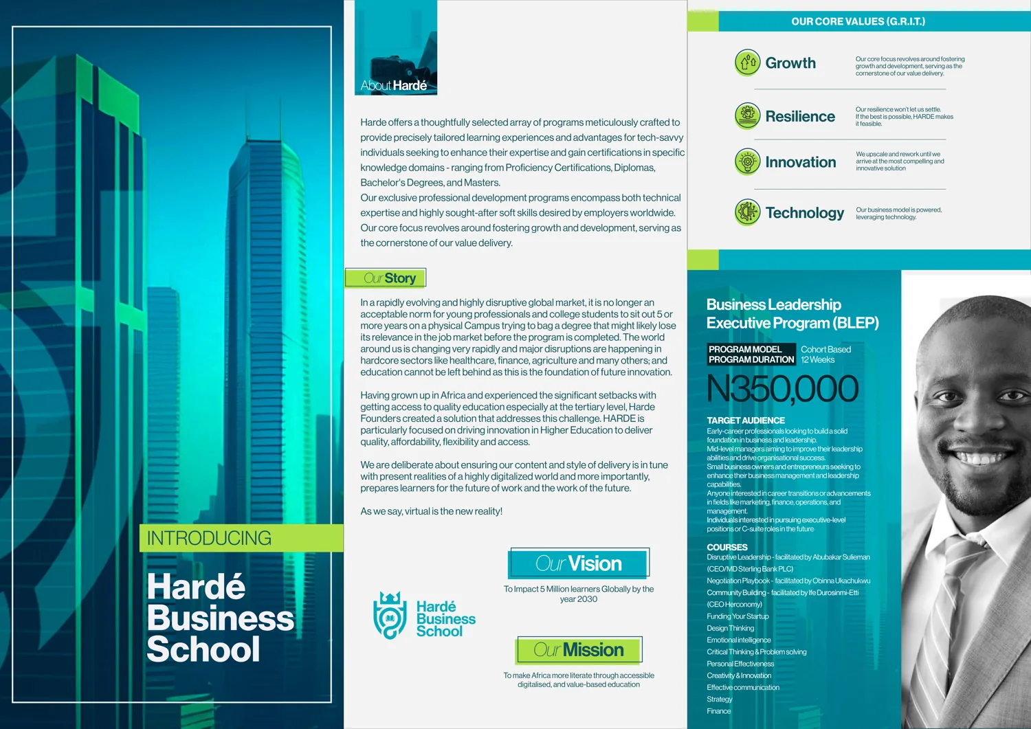 Hardé printed pamphlet