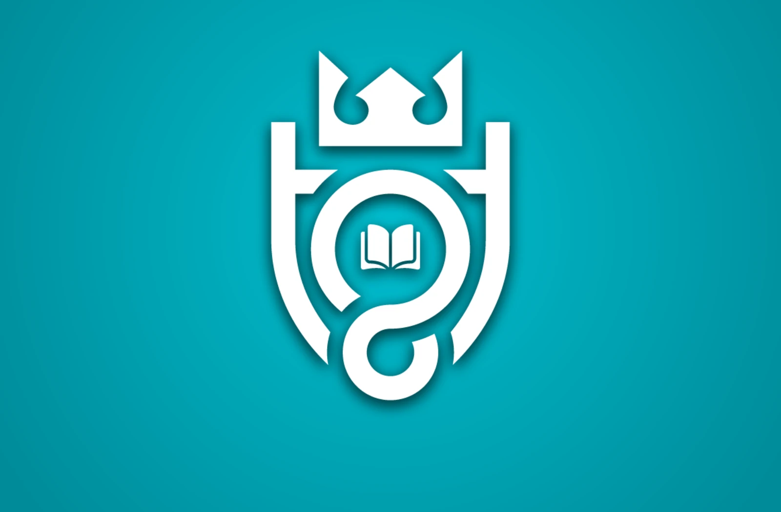The Hardé Business School logo mark: the crowned H with an open book, in Hardé teal