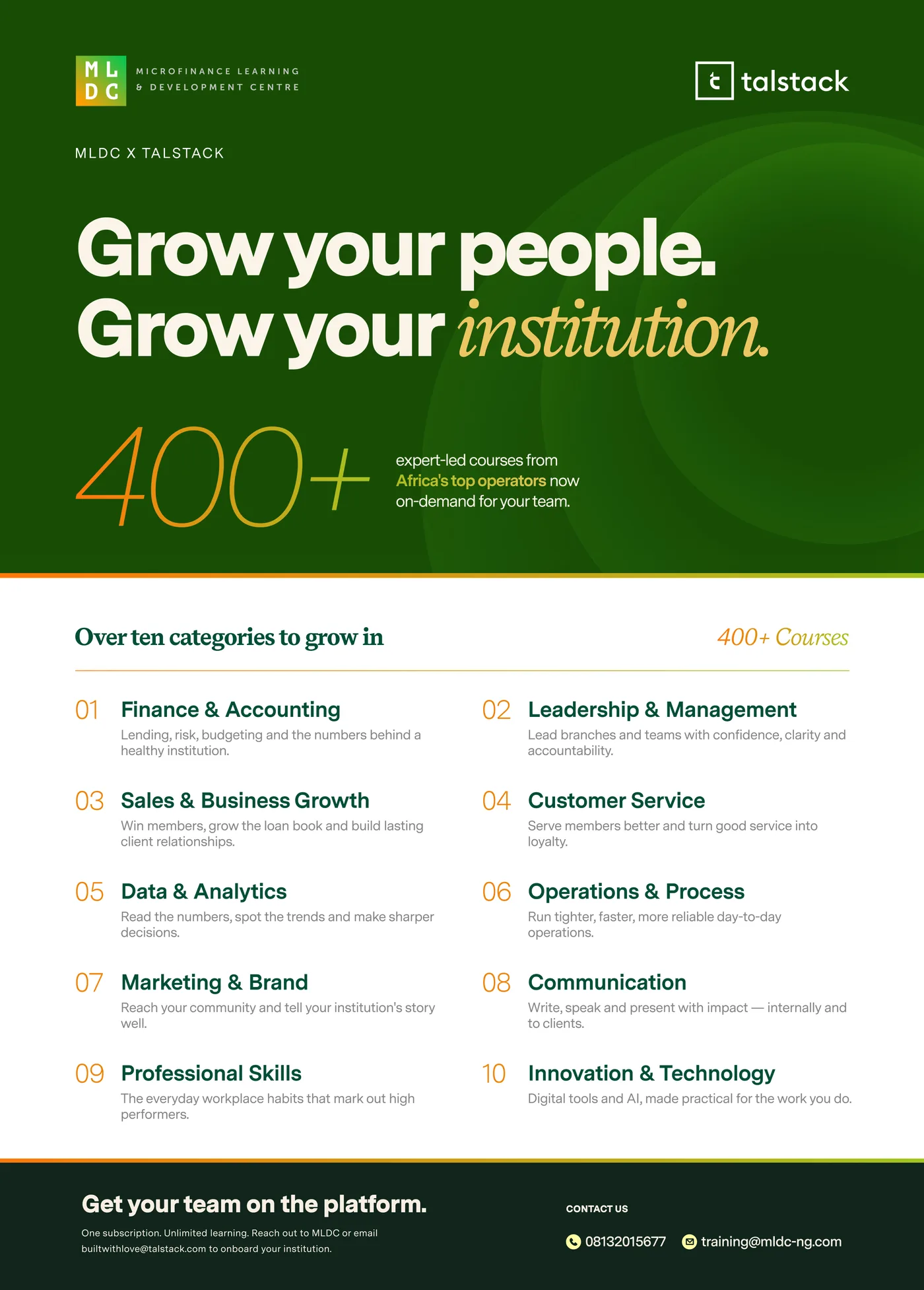 Talstack brand content