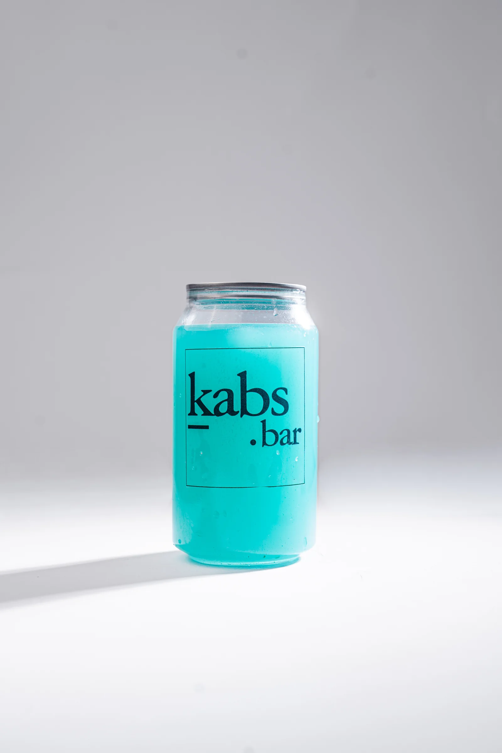 Blue Me Away mocktail in a branded can