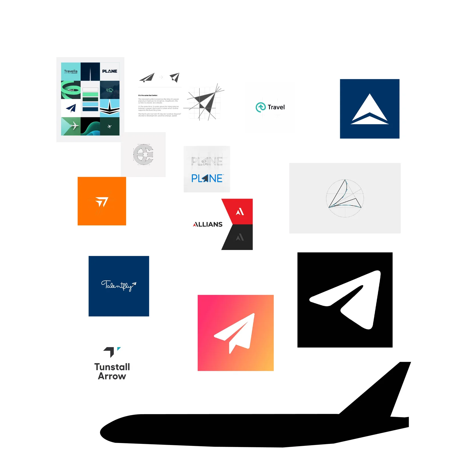 Discovery moodboard, flight and aviation marks, the visual language of the space Level350 is entering