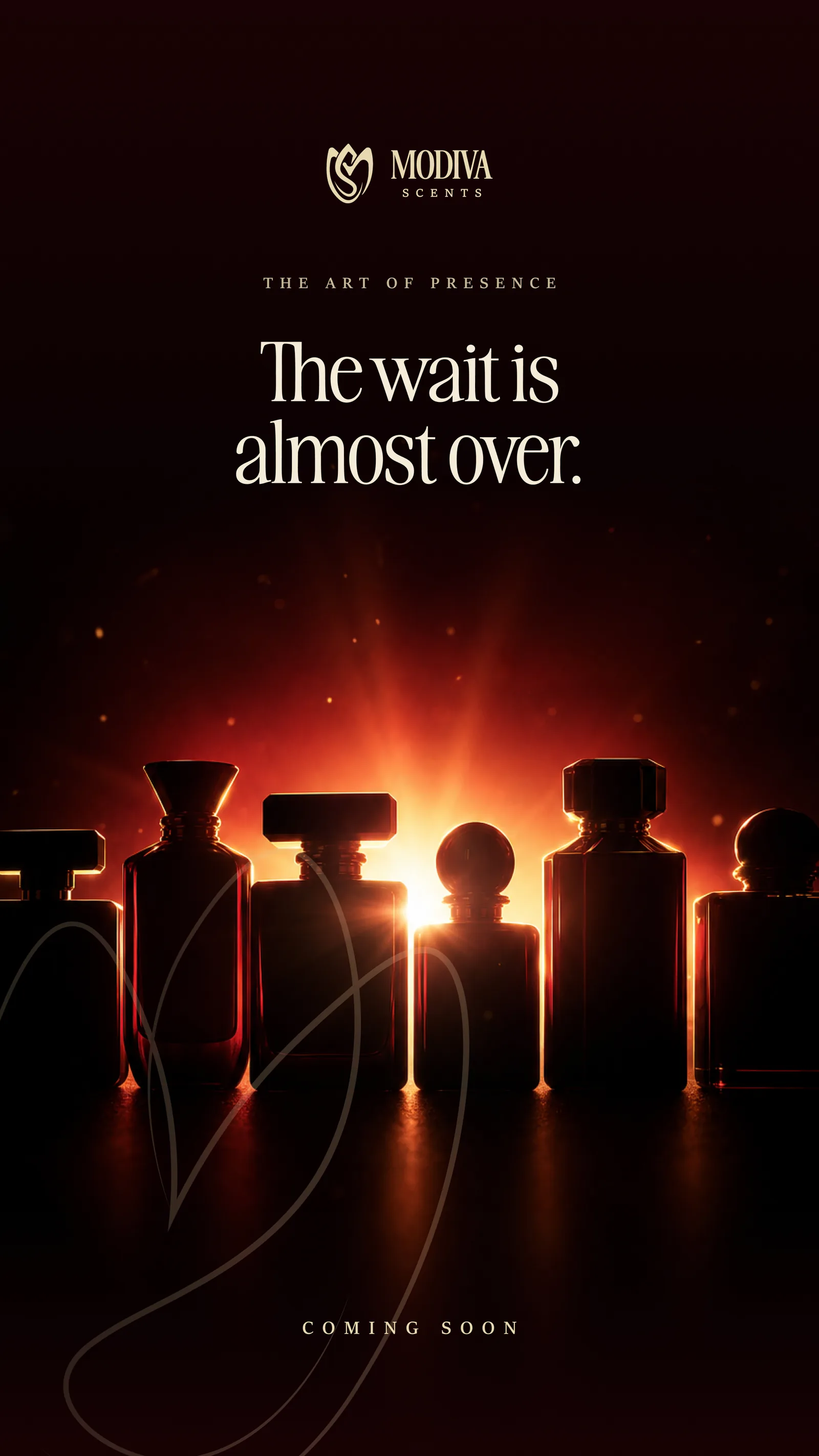 Teaser A in story format, backlit bottle line-up, the wait is almost over