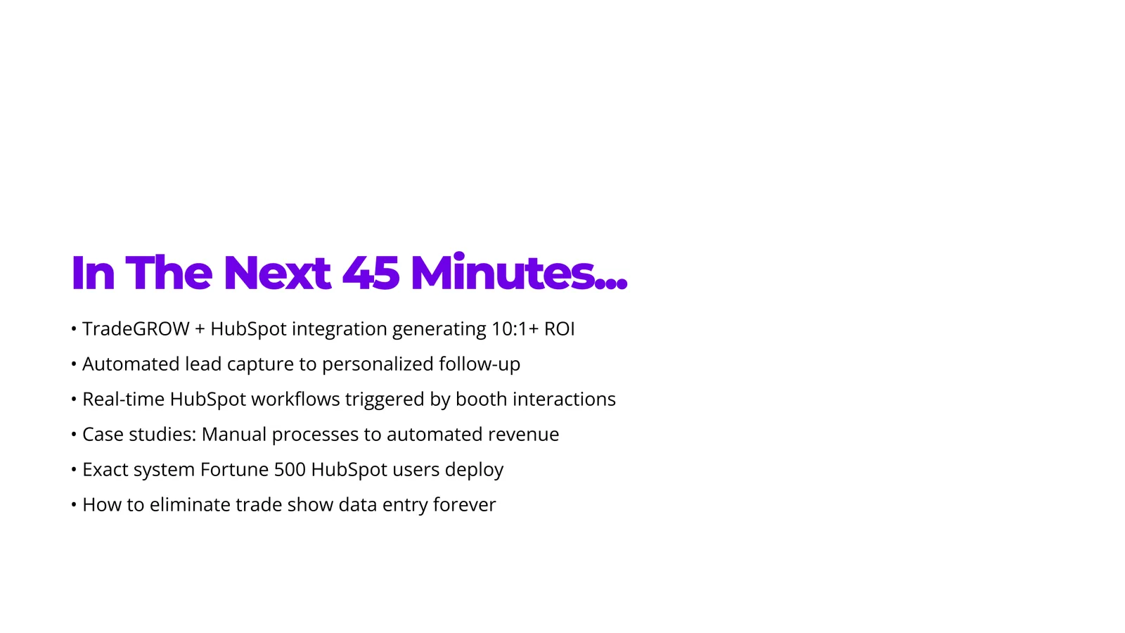 A TradeGROW webinar content slide