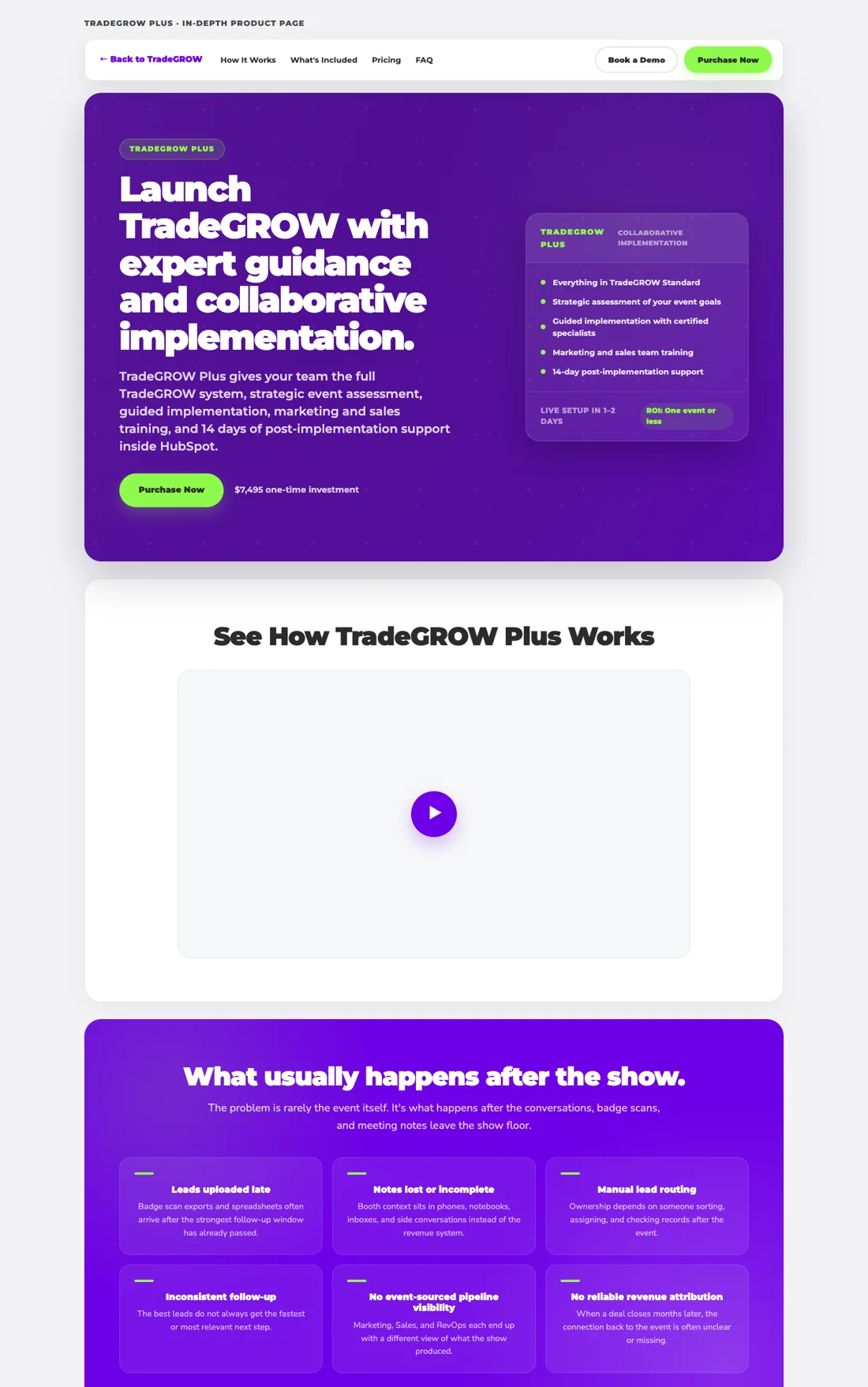 TradeGROW Plus product page