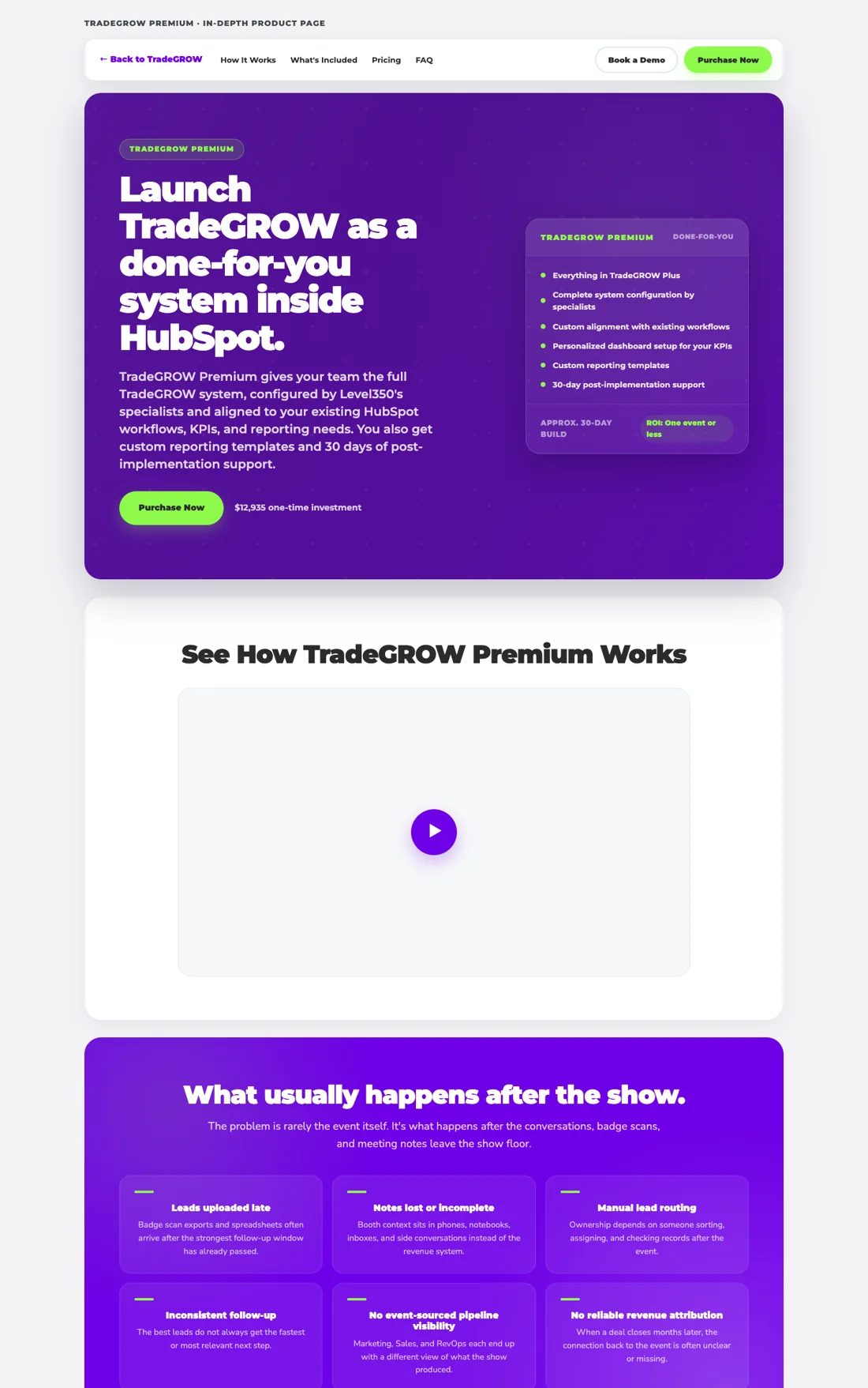 TradeGROW Premium product page