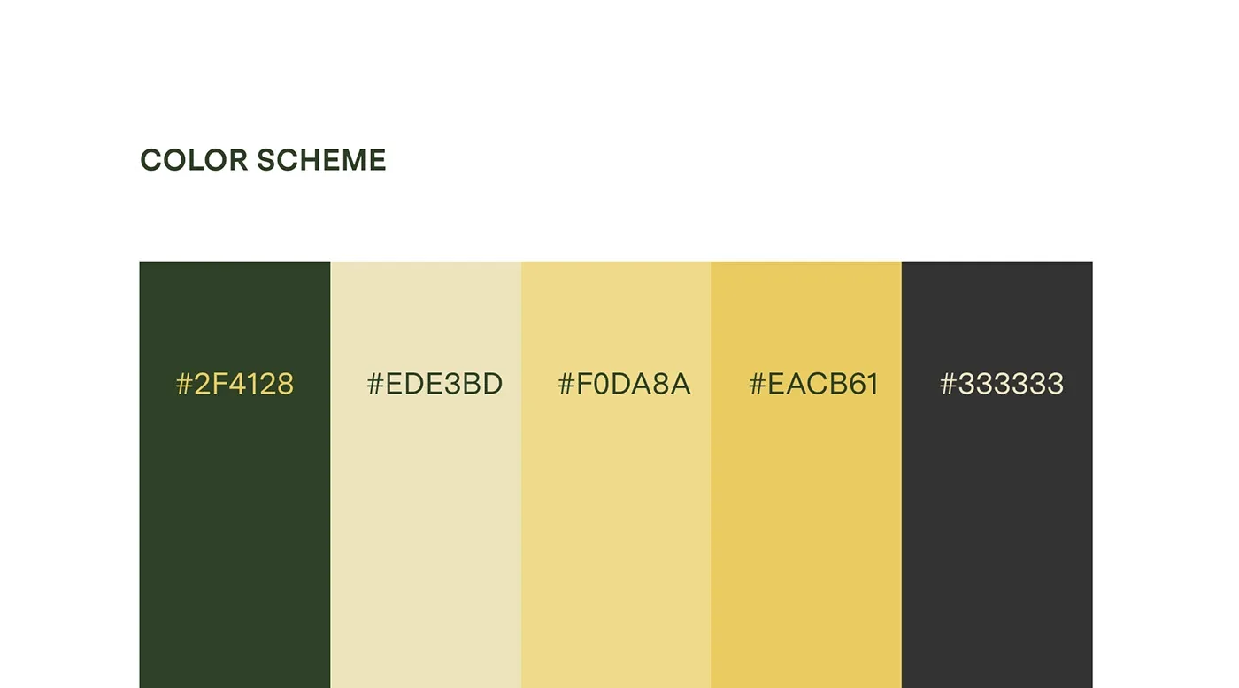 Vive l’Amour colour scheme swatches with hex values