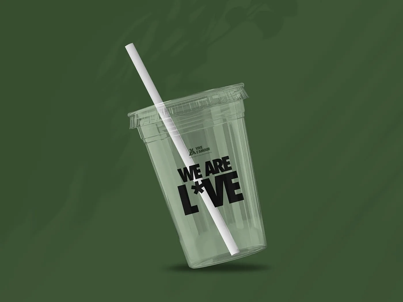 WE ARE LOVE reusable cup with the brand mark