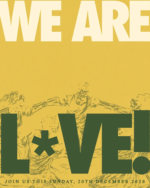 WE ARE LOVE key visual in yellow, type only